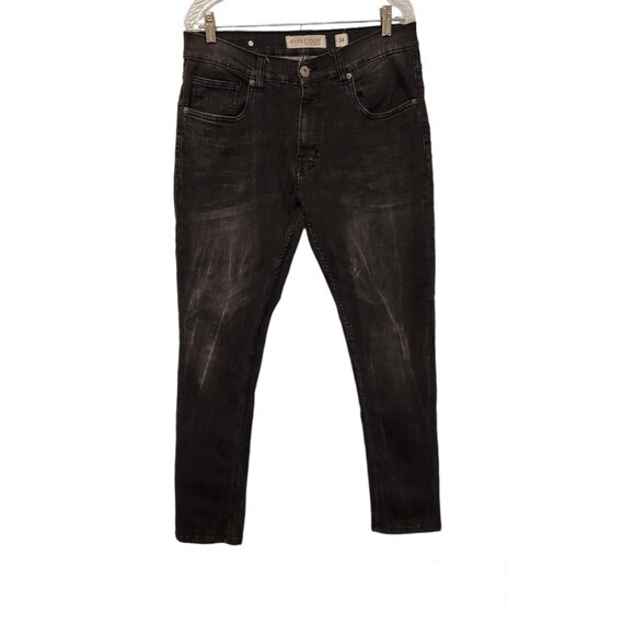 Evolution In Design Jeans‎ Mens Size 34x32 Stretch Slim Black Faded Look Skater - Picture 1 of 12